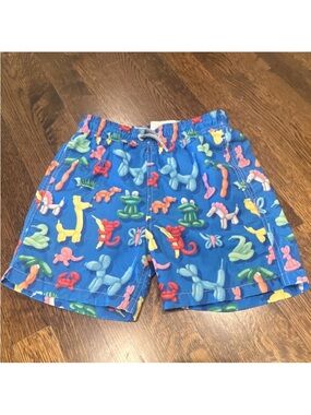 Boardies Boys Balloon Animal Print Swim Shorts Blue Size 7-8 Polyester
